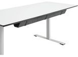 Kabelkanal, für die Montage unter Schreibtischen, B 1150 x T 150 x H 98 mm, Filz, dunkelgrau/schwarz