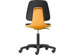LABSIT Labordrehstuhl, o. Armlehne, mit Rollen, Rückenlehnenhöhe 420 mm, Stoff, orange