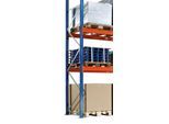 Schulte Lagertechnik Palettenregal-Ständerrahmen S635-B20, unmontiert, T 800 x H 2000 mm, Stützenbreite 100 mm, blau/verzinkt