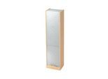 Rollladenschrank TARVIS, 5 Ordnerhöhen, abschließbar, B 500 x T 400 x H 2004 mm, Ahorn-Dekor/alusilber