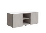 Multicontainer SOLUS PLAY, 2 Schiebetüren, 2 offene Fächer, grifflos, B 1350 x T 523 x H 583 mm, Ceramic grey