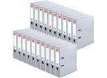 herlitz Ordner maX.file protect, DIN A4, Rückenbreite 80 mm, 20 Stück, grau