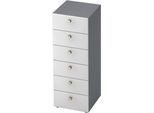 Schubladenschrank TOPAS LINE, 3 OH, B 400 mm, graphit/weiß