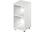 Schäfer Shop Genius Regal TETRIS WOOD, 2 OH, Höhe inkl. Gleiter, B 400 mm, weiß