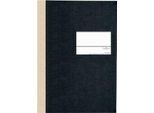 PAGNA Geschäftsbuch Classica, A4, 80 karierte Blatt, Papiereinband mit Leinenstruktur, Geweberücken, Beschriftungsetikett, schwarz