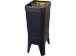 BonTon Abfallbehälter Circubin, 2 x 20 Liter, Polypropylen, offener Deckel, mit Trennwand, B 300 x T 410 x H 760 mm, anthrazit