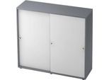 Schiebetürenschrank TOPAS LINE, 3 OH, graphit/weiß