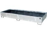 Bauer Regalwanne RW 3300-3 PE, mit PE-Einsatz, B 3262 x T 1312 x H 383 mm, bis 1000 l, Stahl feuerverzinkt