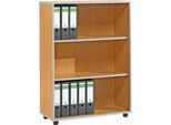Schäfer Shop Select Regal MOXXO IQ, Holz, 3 Fächer, 3 OH, B 801 x T 362 x H 1115 mm, Buche-Dekor
