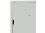 Schäfer Shop Select Schiebetürenschrank, mit 3 Einlegeböden, B 950 x T 400 x H 1150 mm, Stahl, lichtgrau