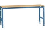 Manuflex Grundtisch UNIVERSAL Standard, Tischplatte Multiplex, 2000x800, brillantblau
