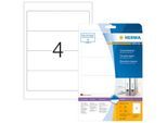 Herma Ordneretiketten A4, 192 x 61 mm, permanent haftend/bedruckbar, 100 Stück, weiß