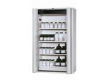 Sicherheitsschrank Typ 90 asecos S-PHOENIX touchless-90, vollautomatische Falttüren mit Sensor, Front Lichtgrau, B 1196 x T 616 x H 1968 mm
