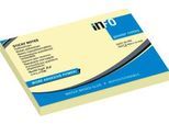 inFO Power Notes Haftnotizen, 100 x 75 mm, 100 Blatt pro Block, 12 Blöcke, blanko, gelb