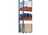Schulte Lagertechnik Palettenregal-Ständerrahmen S625-A18, unmontiert, T 1100 x H 5500 mm, Stützenbreite 100 mm, blau/verzinkt