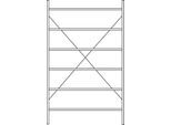Grundregal R 3000, 6 Böden, B 1345 mm x T 600 mm, Böden lackiert