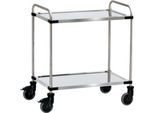 Edelstahlwagen, H950 x L1070 x B570 mm, 2 Etagen