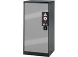 Chemikalienschrank Asecos CS-CLASSIC, Flügeltür, 2 Auszugswannen, 545x520x1105 mm, silber