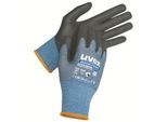 Schutzhandschuh Uvex phynomic C XG ESD, 10 Paar, EN 388, ESD-leitfähig, Aqua-Polymer-Xtra-Grip-Beschichtung, blau-schwarz, Größe 7