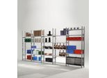 Fachbodenregal R3000, B 5155 x H 2278 mm, Grund-/Anbauregal, 25 Böden verzinkt, 300 mm Tiefe
