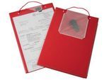 EICHNER Auftragstasche Edge, für DIN A4 Dokumente, Schlüsselfach, B 230 x T 5 x H 330 mm, 10 Stück, rot