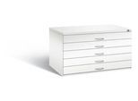 Planschrank aus Stahl, für Formate bis DIN A0, 5 Schubladen