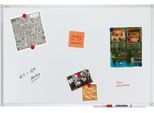 Franken Whiteboard X-tra!Line, Wandmontage im Hoch- & Querformat, Stahl weiß lackiert & Aluminiumrahmen, magnethaftend, Ablageschale, B 900 x H 600 mm