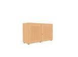 Schiebetürenschrank, Akustikfront, B 1200 mm, 2 OH, Buche-Dekor