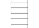 Fachbodenregal SSI Schäfer R3000, Anbauregal, 5 verzinkte Böden, Tiefe 600 mm, Fachlast 250 kg, B 1345/1315 x H 1960 mm