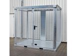 Bauer, Gasflaschen-Container, TYP GFC-E, H 2260 x B 1575 x T 2535 mm, Gitterrostboden