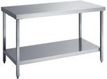 Edelstahl-Arbeitstisch, mit Boden, 1800 x 600 x 850 mm