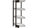 Steckregal Stora 100, Eck-Regalfeld, 4 Böden, B 370 mm + Tiefe