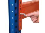 Schulte Lagertechnik Holmpaar LNS-DUO, Stärke 1,5 mm, T 50 x H 100 mm, Feldweite 2225 mm, Traglast 1818 kg/Holmpaar, orange