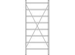 Grundregal R 3000, 8 Böden, B 1055 mm x T 300 mm, Böden verzinkt