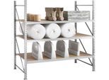 Regalsystem WR 600, Grundfeld, Traverse verzinkt, mit 3 Ebenen, 2500 x 1500 x 1050 mm