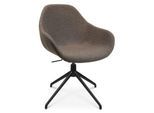 Konferenzsessel Topstar Sitness Life 2.0, dreh-/sitzhöhenverstellbar, Armlehnen, B 450 x T 460 x H 440-470 mm, 4-Fußgestell, Alu schwarz-matt & Stoff, gelb