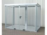 Bauer Gasflaschen-Container TYP GFC-E, abschließbar, L 3135 x B 1570 x H 2260 mm, Gitterrostboden