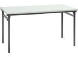 Klapptisch, stabiles 4-Fußgestell mit Spezial-Klappbeschlag, B 1200 x T 800 x H 725 mm, lichtgrau/schwarz