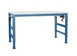 Arbeitstisch Ergo K, m. Kurbel, 1000 x 800 mm, Tischplatte PVC Dekor, brillantblau