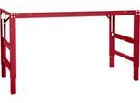 Arbeitstisch Ergo, Elektro-Hydraulik, Platte PVC Dekor, 1750 x 800 mm, rubinrot