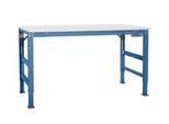 Arbeitstisch Ergo, Elektro-Hydraulik, Platte Melamin, 1000 x 800 mm, brillantblau