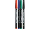 Folienschreiber Universalstift, M, WF, sortiert,4er-Set