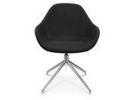 Konferenzsessel Topstar Sitness Life 2.0, dreh-/sitzhöhenverstellbar, Armlehnen, B 450 x T 390 x H 520-550 mm, 4-Fußgestell, Stahl verchromt & Stoff, schwarz