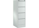 Schäfer Shop Select Hängeregistraturschrank MS iCONOMY, Stahl, 1-bahnig, offener Rahmen, B 425 mm, lichtgrau RAL 7035