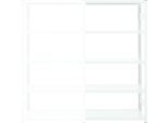 Steckregal ORDO Professional, Anbauregal, modular, 5 Fachböden, Fachlast 185 kg, Feldlast 1200 kg, B 1310 x T 635 x H 2000 mm, Stahl, verkehrsweiß RAL 9016