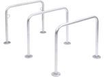 Anlehnbügel WSM, 2-seitig, B 1000 x T 48 x H 800 mm, Stahl verzinkt, zum Aufdübeln