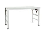 Arbeitstisch Ergo K, m. Kurbel, 1750 x 800 mm, Tischplatte Kunststoff, lichtgrau