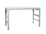 Arbeitstisch Ergo, Elektro-Hydraulik, Platte Kunststoff, 1500 x 800 mm, alusilber