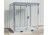 Bauer Gasflaschen-Container, TYP GFC-E, H 2260 x B 1570 x T 2115 mm, Tränenblechboden