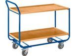 Tischwagen m. Holzrand, L 775 x B 475 mm, 2 Etagen